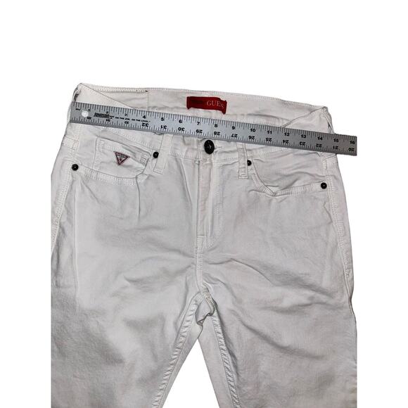 Guess Los Angeles Women Jeans‎ Size 30x32 White Denim Y2K Mid Rise Skinny - Picture 7 of 11
